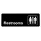 Alpine Industries Unisex Restrooms Sign, 3"x9" ALPSGN-20 - alternate 1